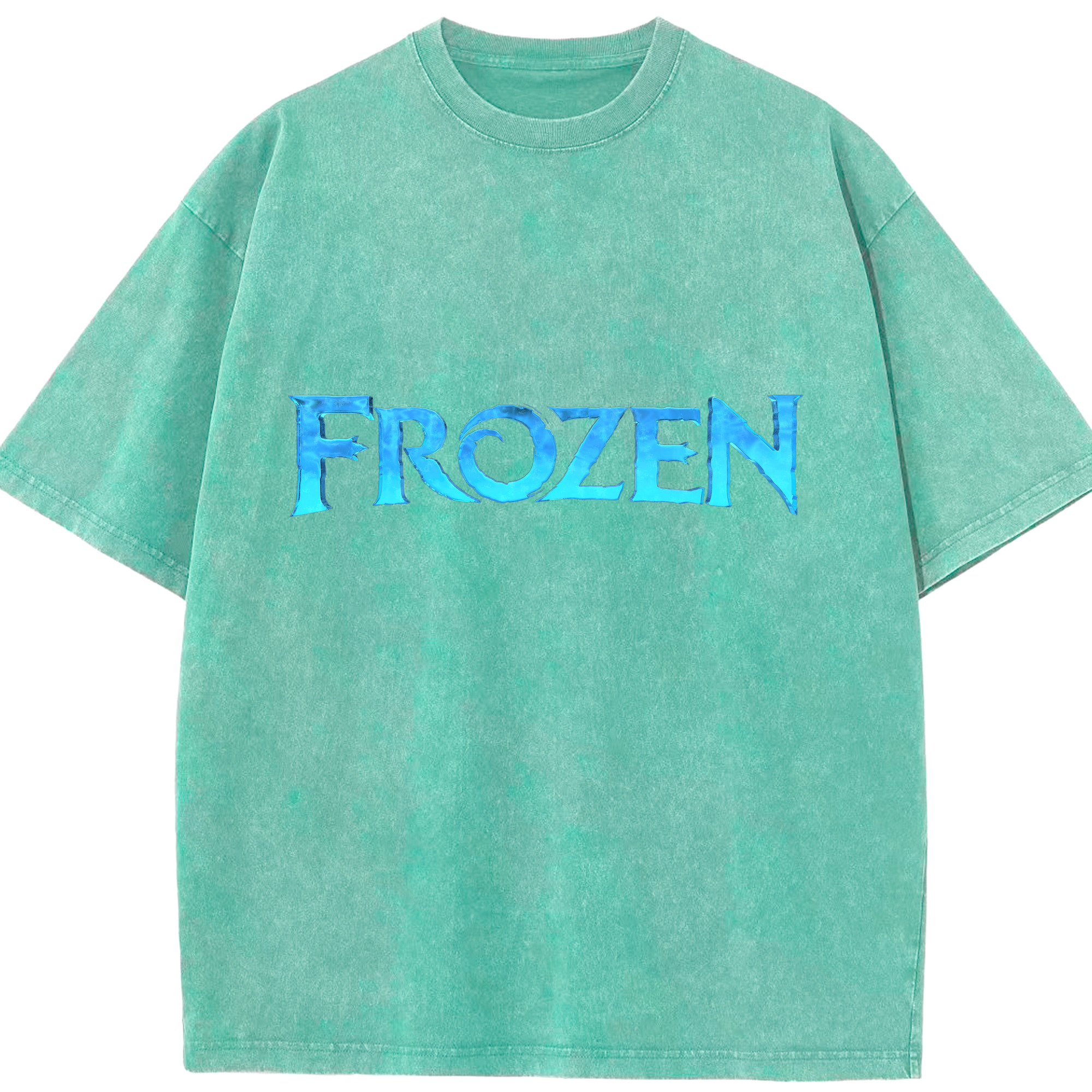 （画像用） アナと雪の女王 アンナ エルサ Frozen Anna Elsa 綿100% ヴィンテージ風 半袖Tシャツ（フロントプリント）